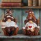 2PCS Coffee Gnomes Coffee Bar Decor Accessories Spring Summer Swedish Tomte Elf Dwarf Figurines Gift Tasteful Company on The Couch Indoor Home Decorations